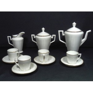 Partie de service &agrave; caf&eacute; en porcelaine, XIX&egrave;me