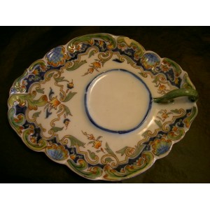 Candle in hand decorated earthenware old Rouen