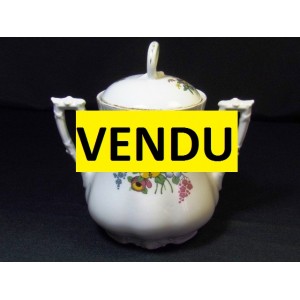 Sucrier ou seau à biscuit en porcelaine Vignaud à Limoges