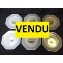 Series of 11 flat plates porcelain Limoges Royal