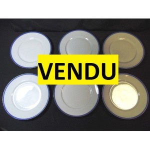 Série de 10 assiettes plates en porcelaine Charles Field Haviland à Limoges