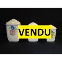 Série de 3 pots à épice en faïence KG Lunéville