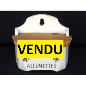 Matchbox of earthenware circa 1930