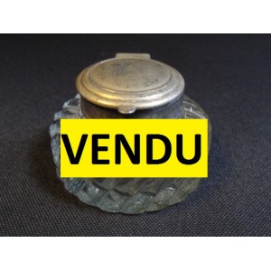 Ancient inkwell in molded glass