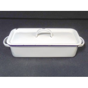 Vintage fish tray in enamelled sheet metal