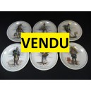 Set of 6 porcelain dessert plates