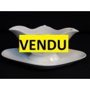 Old white porcelain saucer