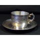 Tasse à thé en métal argenté