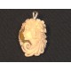 Seashell Cameo pendant brooch mounted on silver