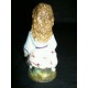figurine fillette au chat en biscuit