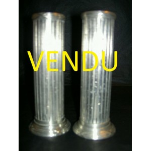 Paire de soliflores en m&eacute;tal argent&eacute; Christofle XIX&egrave;me