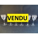 Set of 6 crystal liqueurs Baccarat late nineteenth