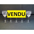 Series of 5 glasses in Porto Baccarat crystal late nineteenth