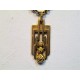 Chain and its pendant in gold plated fix art deco