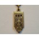 Chain and its pendant in gold plated fix art deco