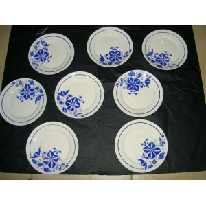 set of 8 plates K & G Luneville model MAGUY