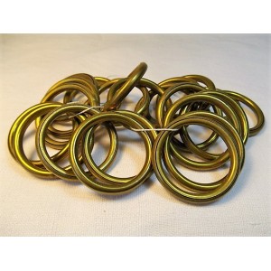 Lot of old brass rings for curtains