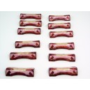 Series of 12 Limoges enamel knife holders signed Marylou