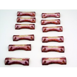 Serie de 12 portes-couteaux émaux de Limoges signés Marylou