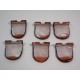 Set of 6 earthenware knife holders