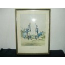 Lithographie ancienne garde impériale 1806