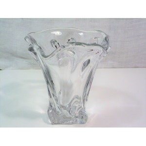 Vase vintage en cristal de Lorraine