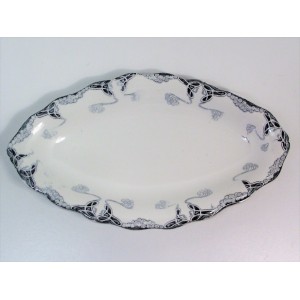 Ravier en fa&iuml;ence L&eacute;on Graves Art Nouveau