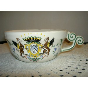 Earthenware mug old signed