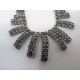 Vintage jewelry set 4 pieces blue rhinestones
