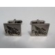 Pair of silver cufflinks with Pegasus decor