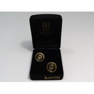 Pair of Lanvin-branded gold-plated cufflinks