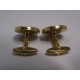Pair of Lanvin-branded gold-plated cufflinks