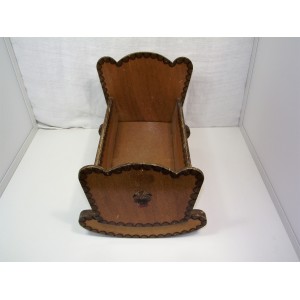 Old rocking wooden doll's cradle