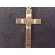 Pendentif ancien croix religieuse en plaqué or