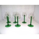 Series of 6 stemmed glasses for Alsace wine