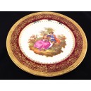 Assiette de décoration décor Fragonard en porcelaine de Limoges