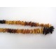 Collier vintage perles d'ambre véritable plusieurs couleurs