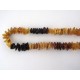 Collier vintage perles d'ambre véritable plusieurs couleurs