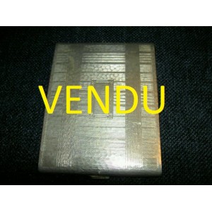 Etui &agrave; cigarettes art d&eacute;co m&eacute;tal argent&eacute; marque Evans