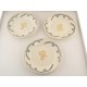 Set of 3 Givors earthenware dessert plates, Megève decor