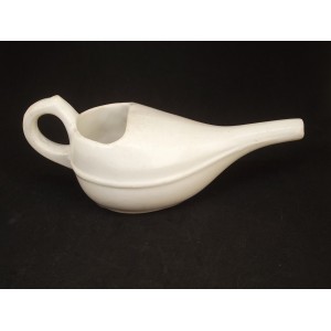 Sick duck bottle in opaque porcelain from Gien