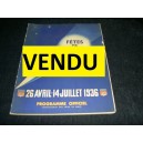 Official program of festivals paris 1936