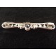 Broche barrette ancienne en argent marcassites et pierre blanche art déco