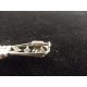 Broche barrette ancienne en argent marcassites et pierre blanche art déco