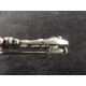 Broche barrette ancienne en argent marcassites et pierre blanche art déco