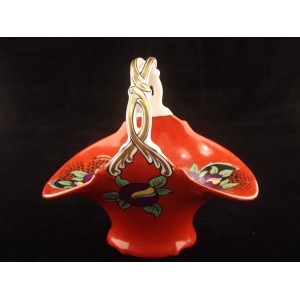 Panier vide-poche ou bouquetière en porcelaine La Seynie AF Limoges Panier vide-poche ou bouquetière en porcelaine La Seynie AF Limoges