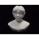 Flacon à parfum en porcelaine biscuit Limoges formant un buste de femme