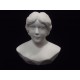 Flacon à parfum en porcelaine biscuit Limoges formant un buste de femme