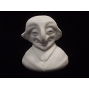 Flacon à parfum en porcelaine biscuit Limoges formant un buste d'homme