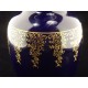 Antique baluster vase Camille Tharaud Limoges oven blue/cobalt gold decoration